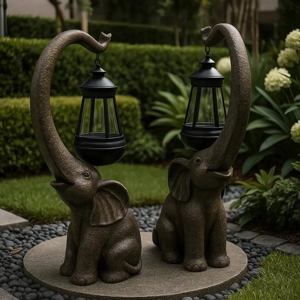Lampe Extérieure Solaire - Charme d'Éléphant | Jumbo -  |   Delvanie