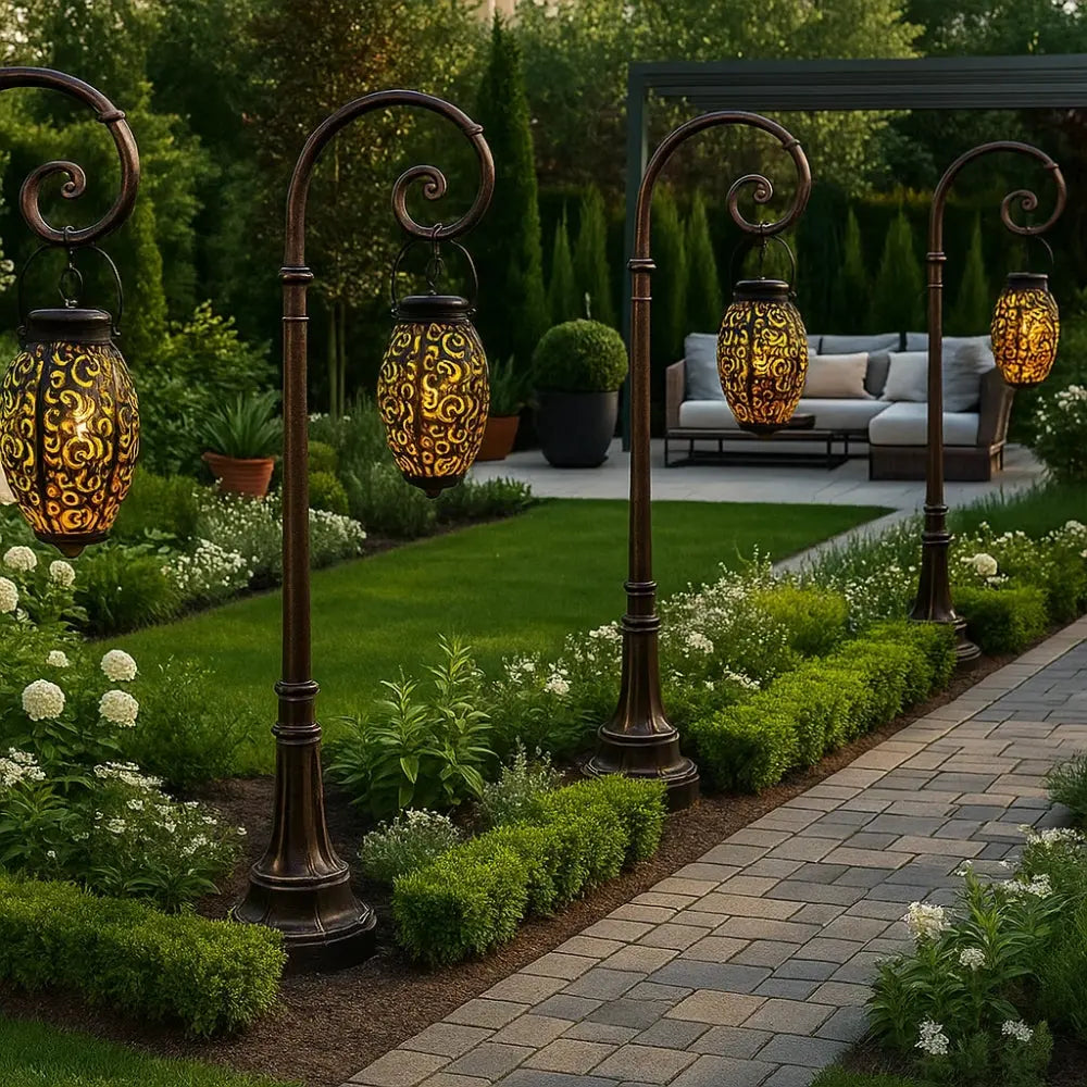 Lampe Extérieure Solaire - Éclat Sculpté | Luminara -  |   Delvanie