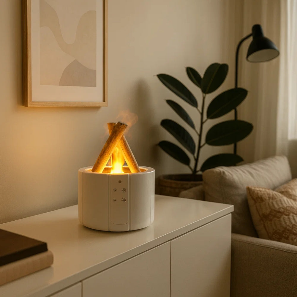 Lampe Flamme - Flamme Brumeuse Apaisante | Pyrelia -  |   Delvanie