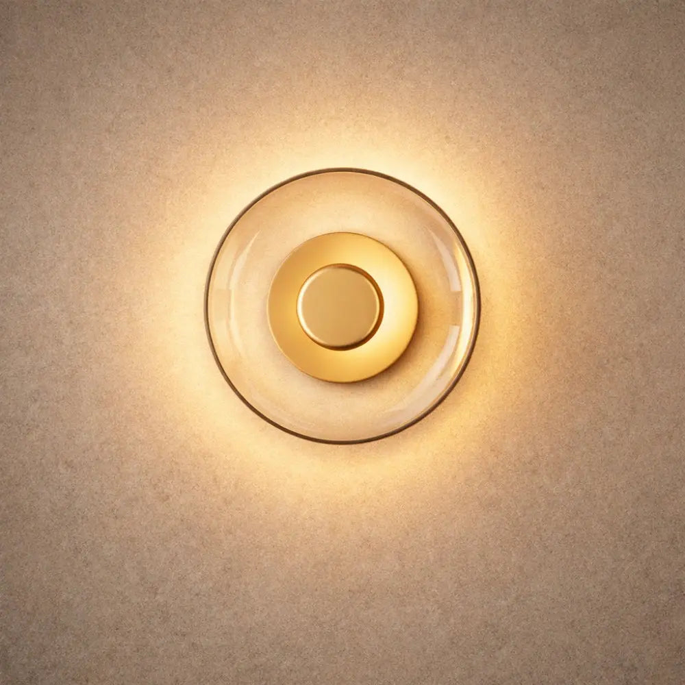 Lampe Led Murale - Halo Circulaire Verre | Aurelyx - Delvanie