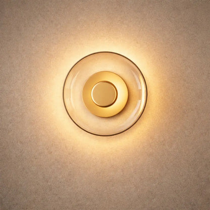 Lampe Led Murale - Halo Circulaire Verre | Aurelyx - Delvanie