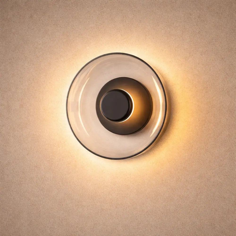Lampe Led Murale - Halo Circulaire Verre | Aurelyx - Delvanie