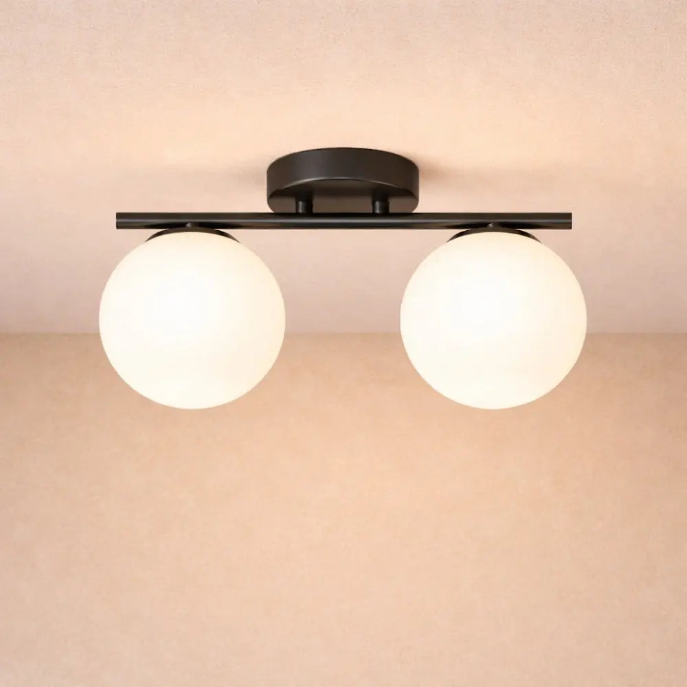 Lampe Plafonnier Led - Duo Laiton Opalin | Dorvëa -  |   Delvanie