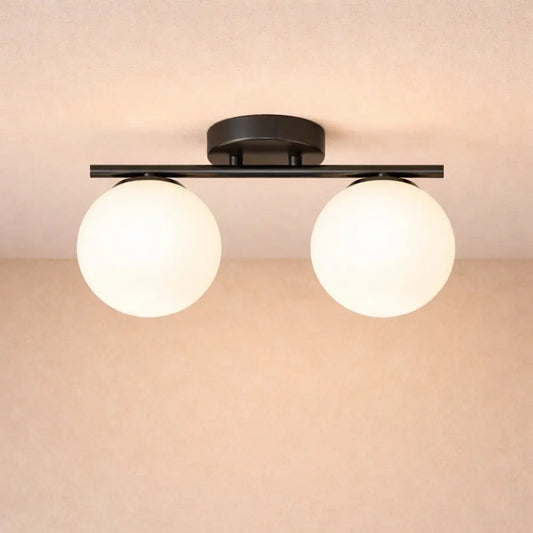 Lampe Plafonnier Led - Duo Laiton Opalin | Dorvëa -  |   Delvanie