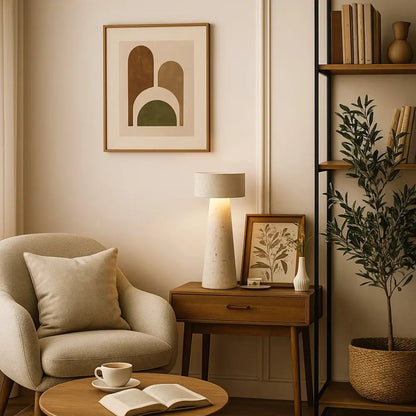 Lampe Travertin - Sculpture Antique | Travera -  |   Delvanie