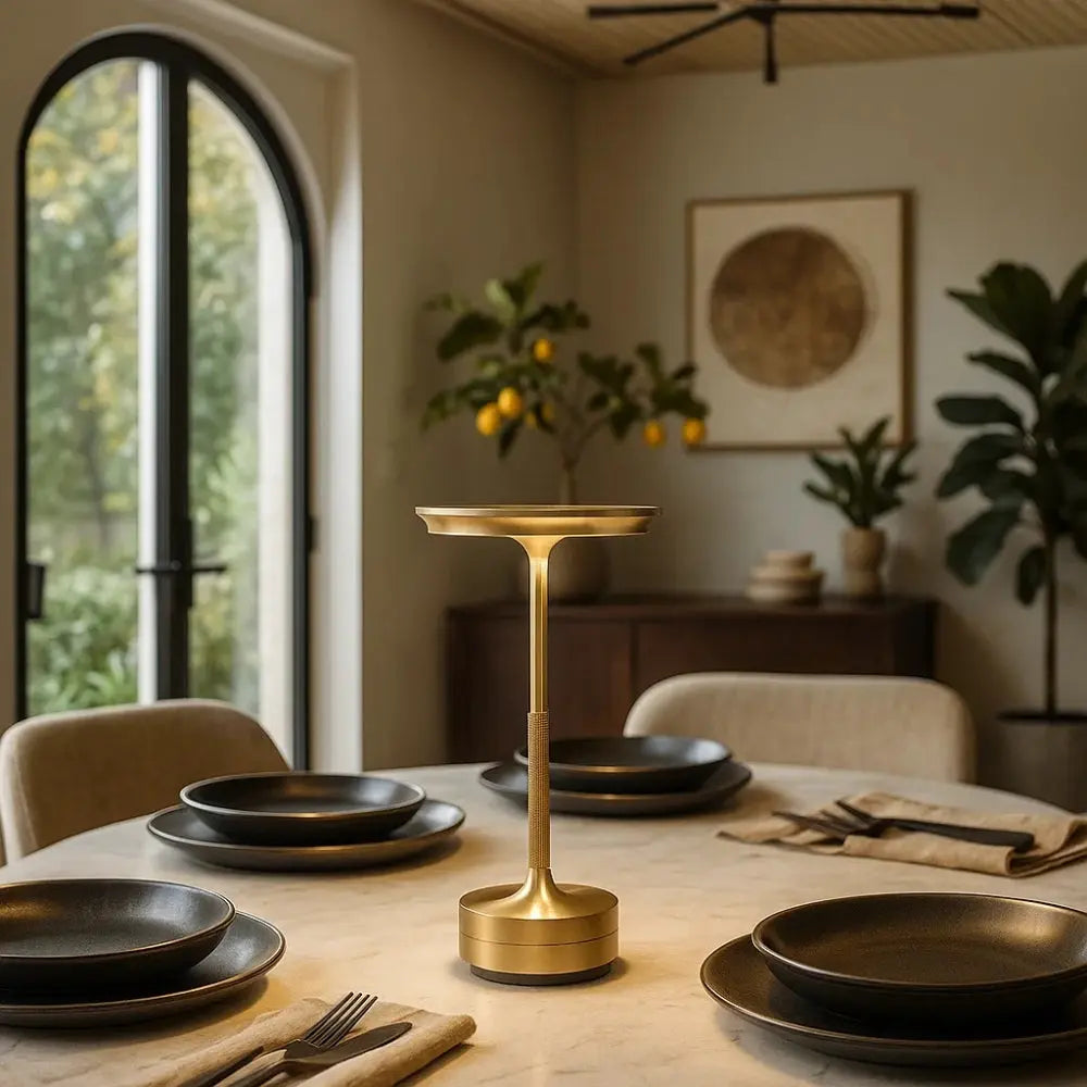 Lampe de Table Sans Fil - Éclat Silencieux | GoldFlow -  |   Delvanie