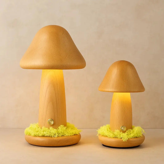 Lampe Champignon Bois - Éclat Organique | Fungor -  |   Delvanie