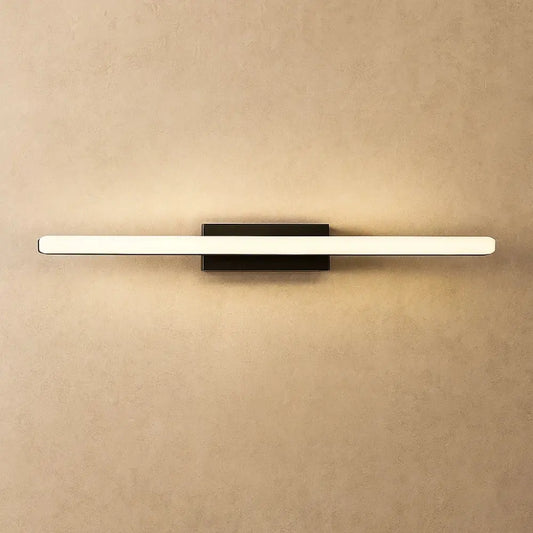 Applique Murale Salle de Bain - Aura Pure | Lunara - Blanc froid (5500-7000K) / Noir / 110cm  24W |   Delvanie