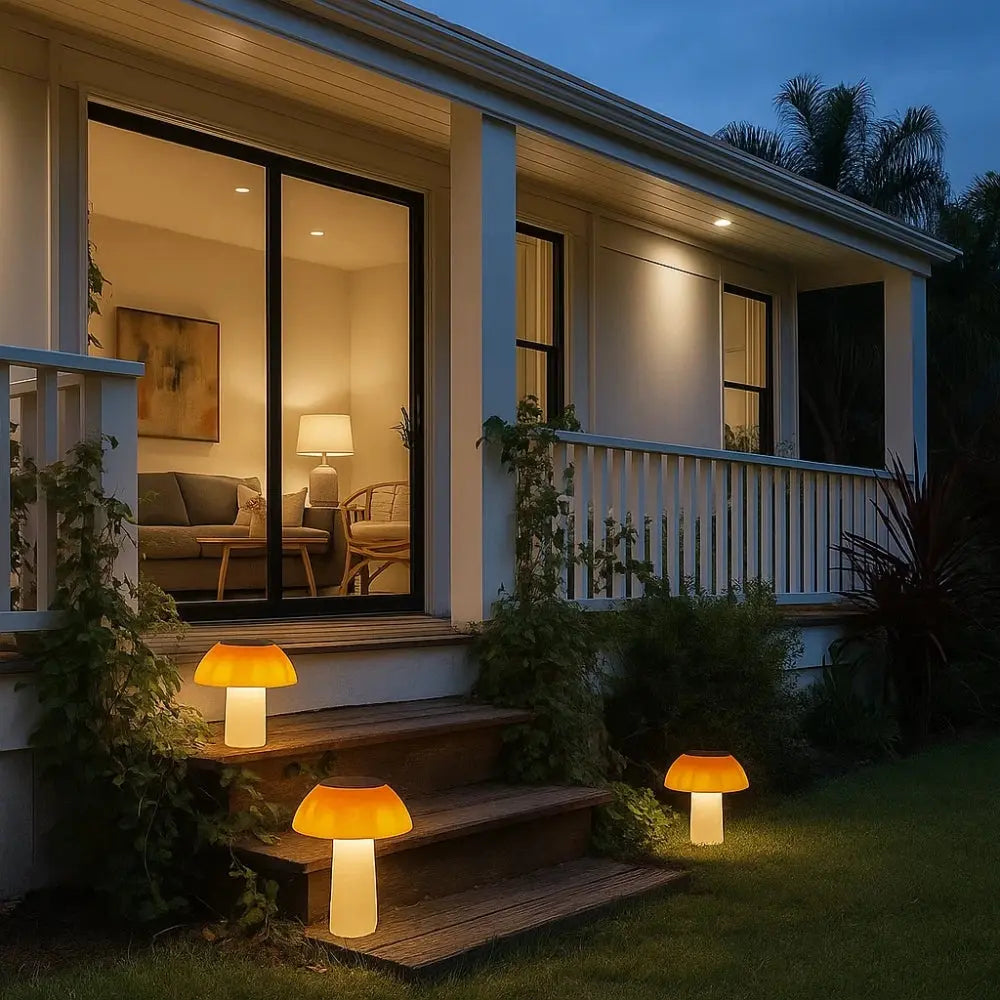 Lampe Jardin Solaire - Champignon Magique Lumineux | Mycelya -  |   Delvanie