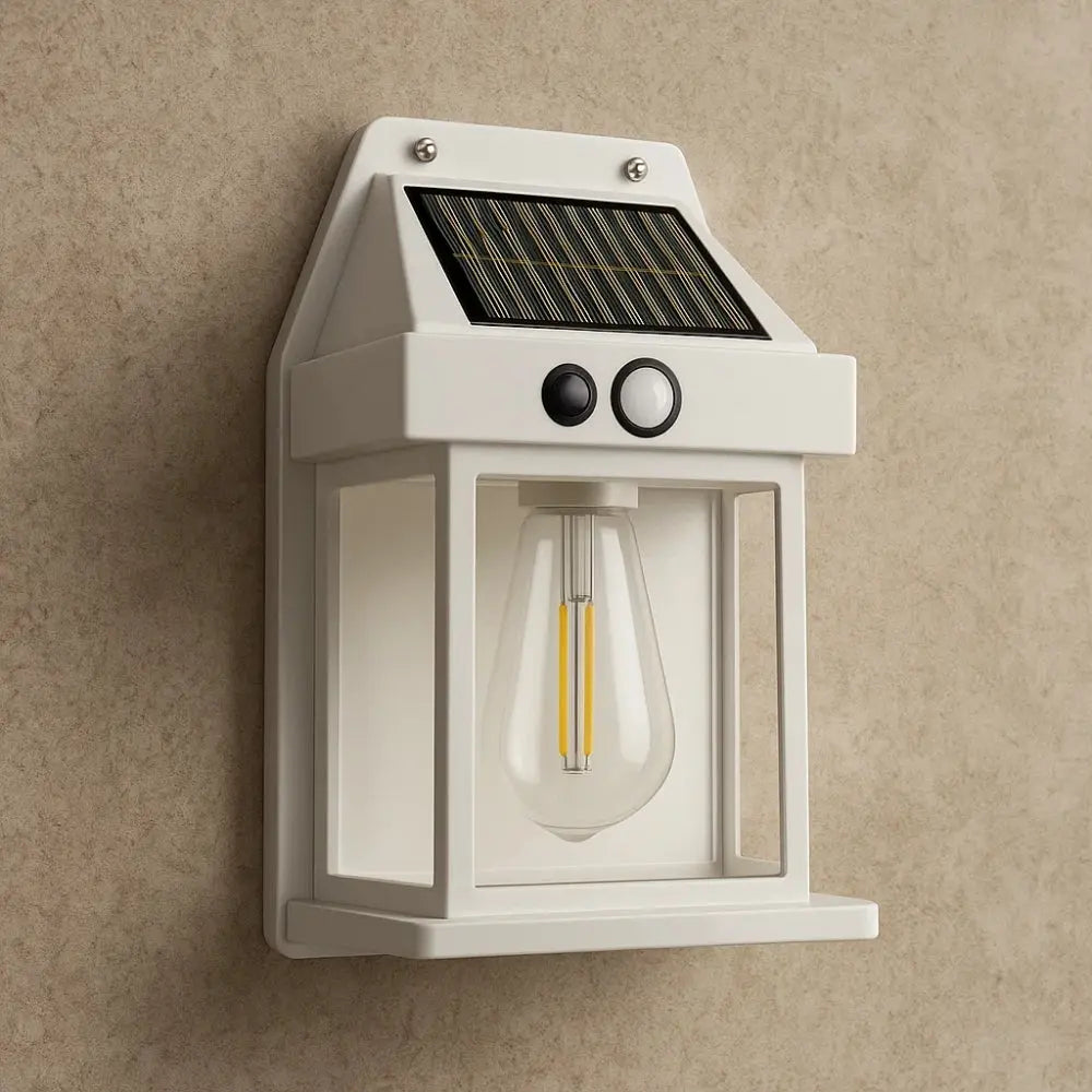 Applique Exterieur Solaire - Chaleur Naturel | Soléa - Blanc |   Delvanie