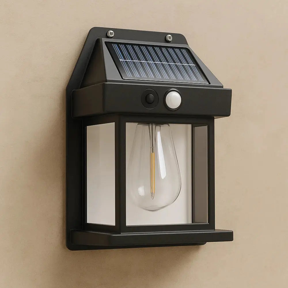 Applique Exterieur Solaire - Chaleur Naturel | Soléa - Noir |   Delvanie