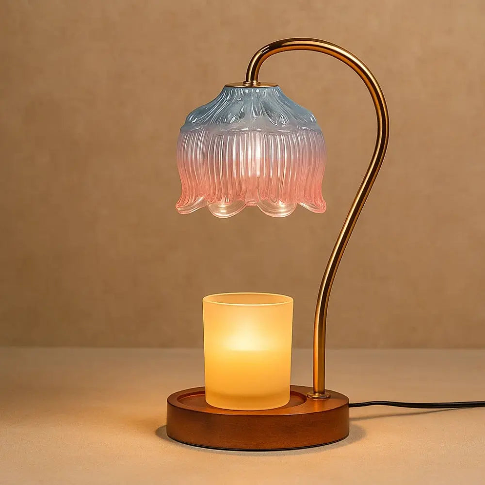 Lampe Bougie - Évasion Parfumée | Aromis - Bleu Rose |   Delvanie