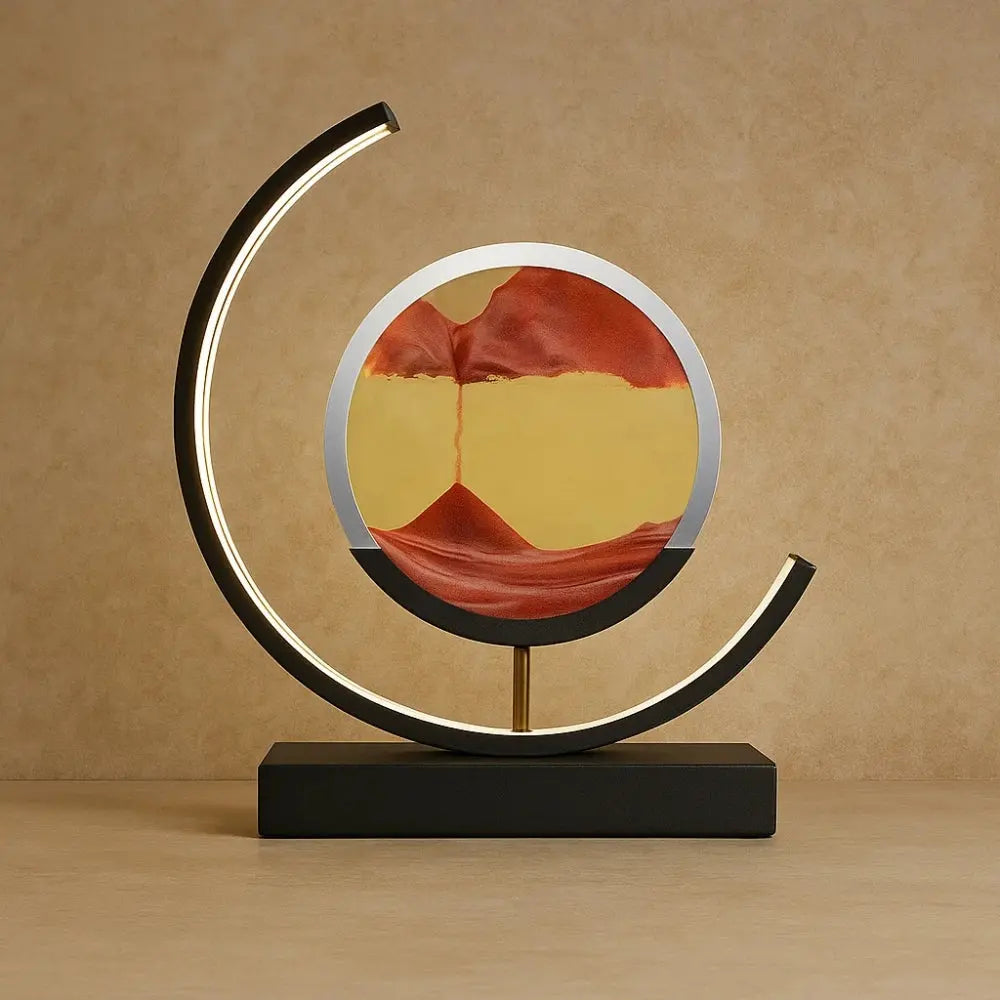 Lampe de Bureau - Voyage Spirituel | Sandora - Noir / Rouge |   Delvanie