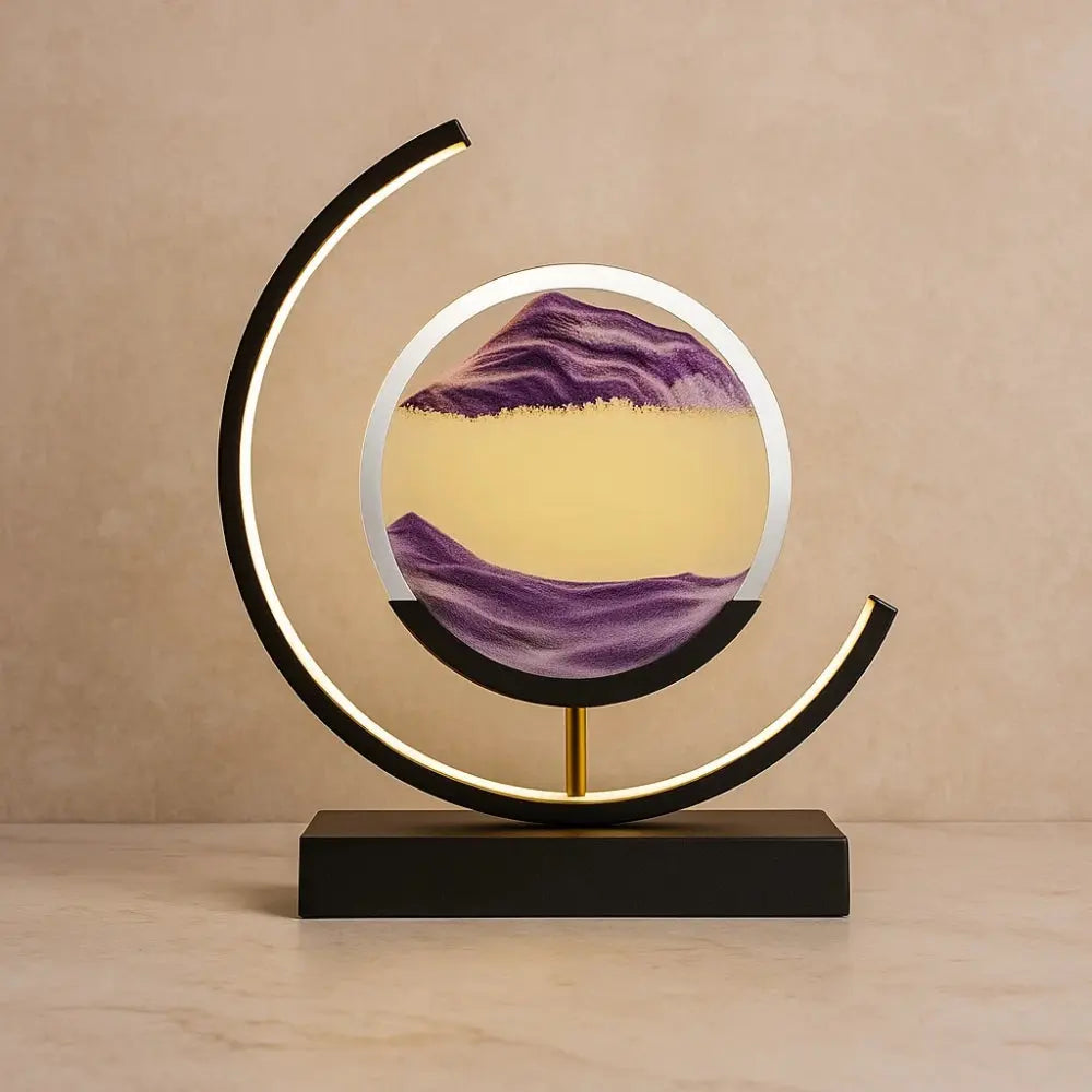 Lampe de Bureau - Voyage Spirituel | Sandora - Noir / Violet |   Delvanie