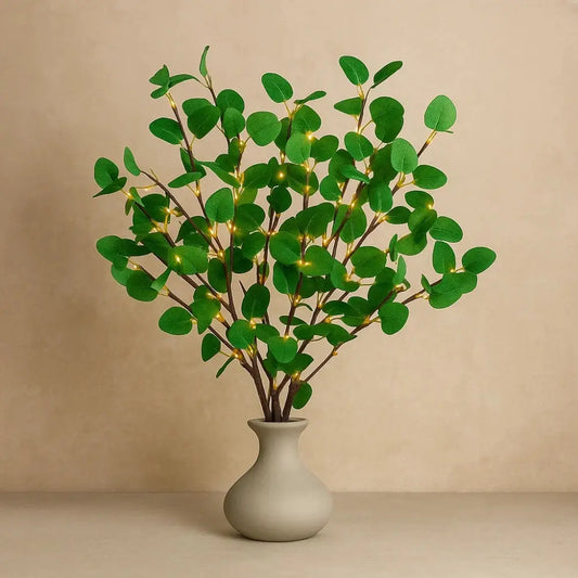 Lampes Fleur - Bouquet Lumineux Enchanté | Florélya - Feuille d'Olive / 85cm |   Delvanie