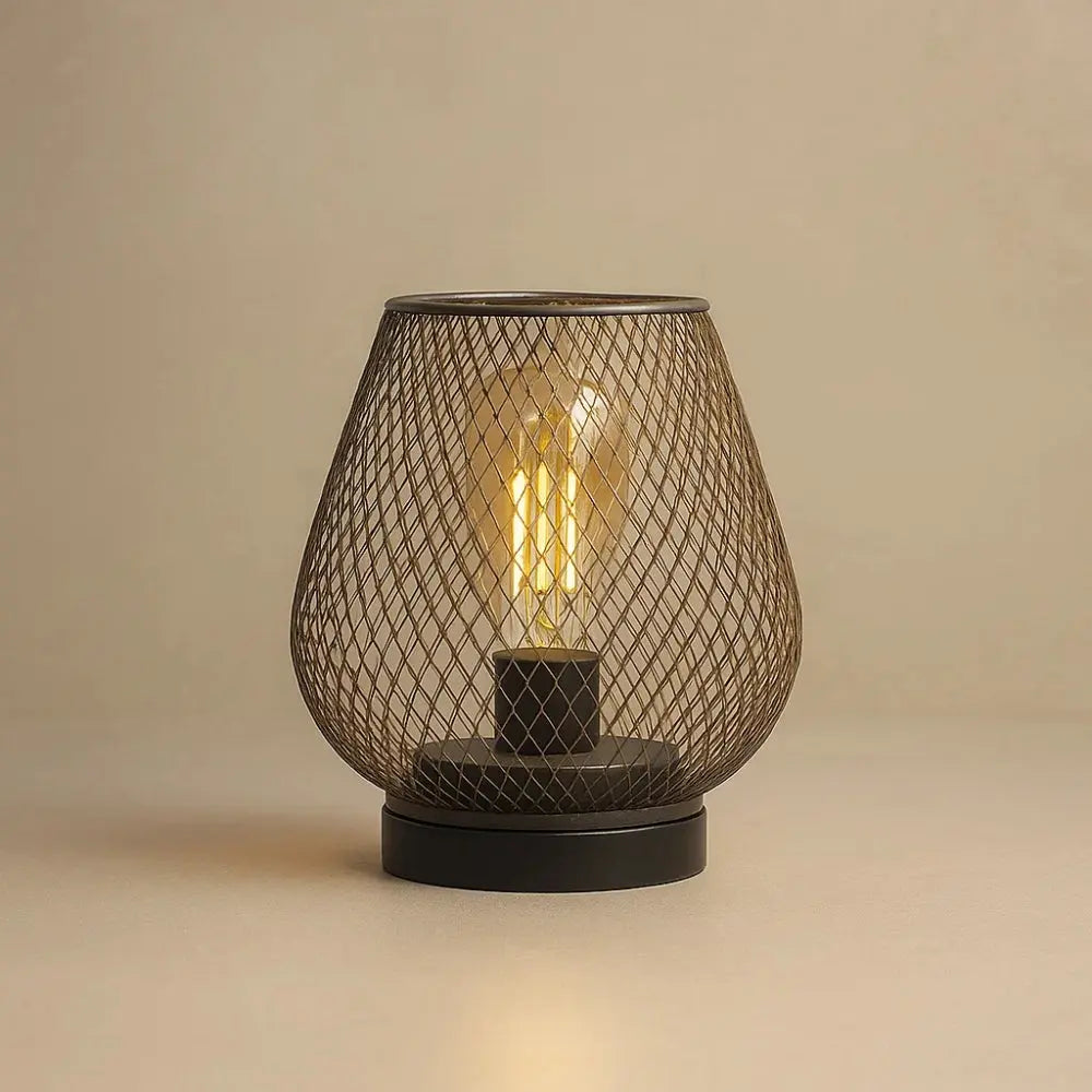 Lampes De Table Sans Fil - Maille Dorée Sculpturale | Dorélya - Rechargeable par USB |   Delvanie