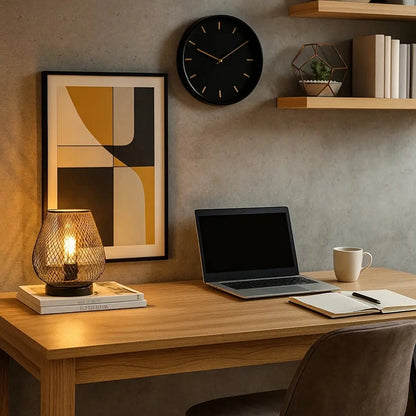 Lampes De Table Sans Fil - Maille Dorée Sculpturale | Dorélya -  |   Delvanie