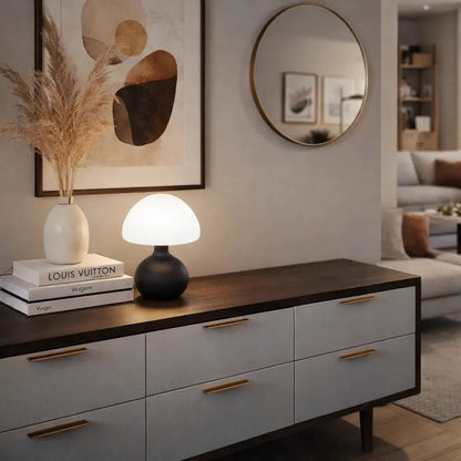 Paddenstoel Nachtlamp - Halo Velours | Lumisca