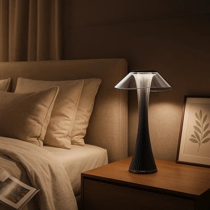 Lampe De Table Led - Cristal Sans Fil Étincelant | Crystalia -  |   Delvanie