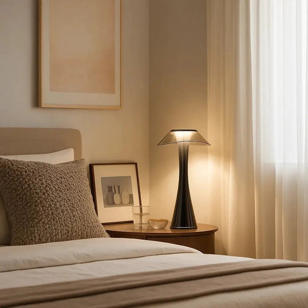 Lampe De Table Led - Cristal Sans Fil Étincelant | Crystalia -  |   Delvanie