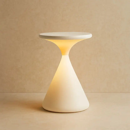 Lampe De Table Led Sans Fil - Sablier Lumière Nomade | Aerisya - Blanc |   Delvanie