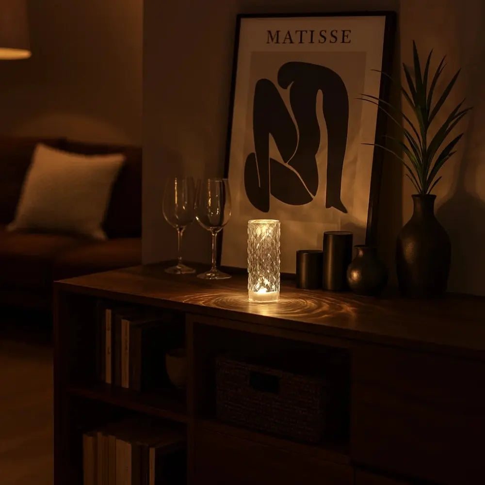 Lampe de Table en Cristal Rose Élégance Chic | Solvyn -  |   Delvanie