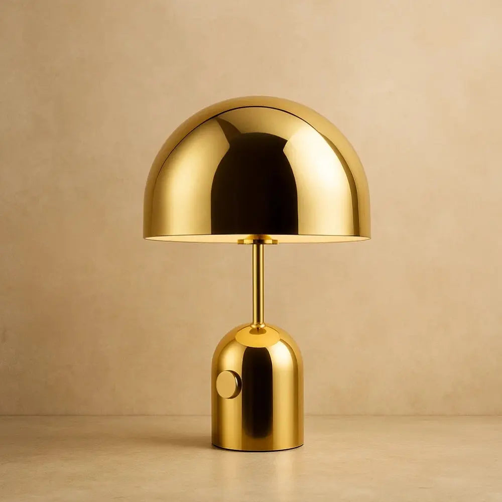 Lampe Champignon Sans Fil - Lueur Champignon Nomade | Morélya - Or |   Delvanie