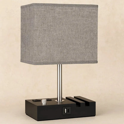 Lampe de Chevet Design - Lueur Chic | Vistara - Gris |   Delvanie