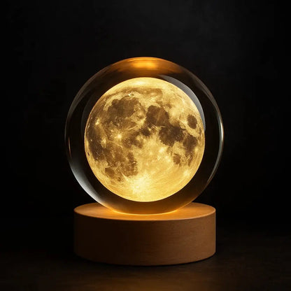 Lampe de Chevet Enfant - Ambiance Magique | Starli - Lune |   Delvanie