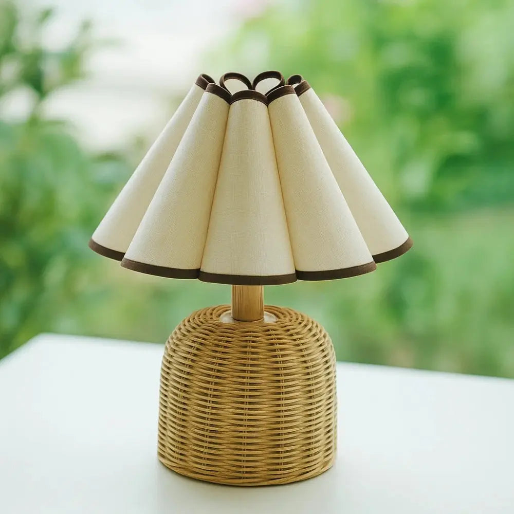 Lampe de Chevet en Rotin - Ambiance Bohème | Solana -  |   Delvanie