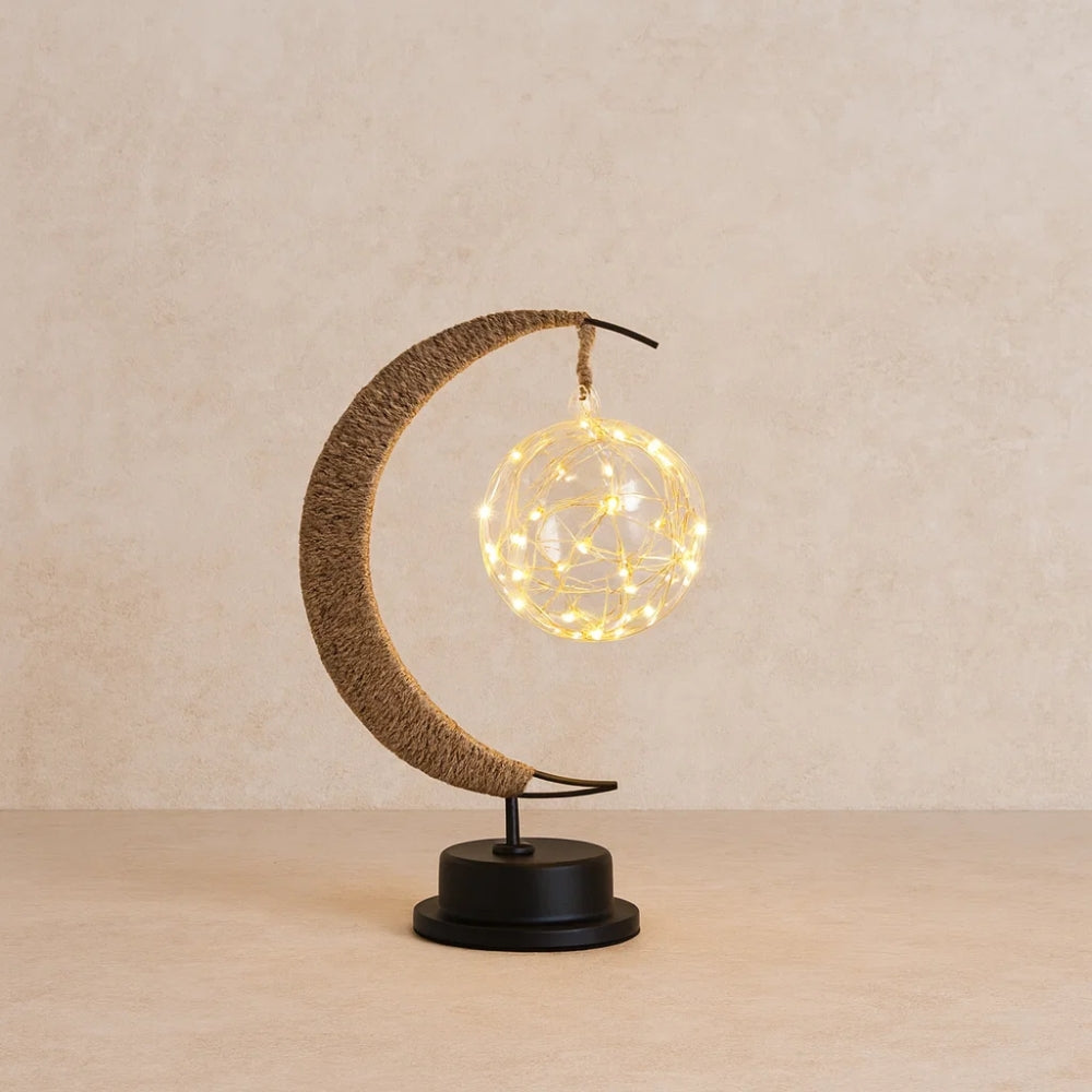 Lampes de Chevet - Lune de Verre Enchantée | Célyna - Éclat doré / Lumière chaude |   Delvanie