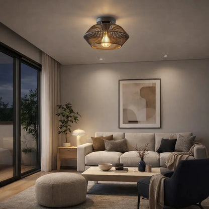 Led Plafonnier - Tissage Bohème Lumineux | Calenya -  |   Delvanie