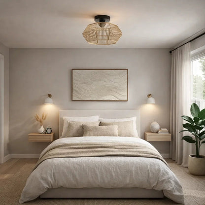 Led Plafonnier - Tissage Bohème Lumineux | Calenya -  |   Delvanie