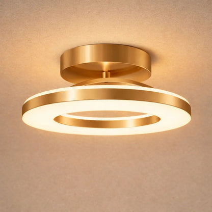 Lumière Plafond - Anneau Doré Flottant | Lyséa