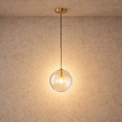 Glazen Hanglamp - Gouden Bol | Vaelorn