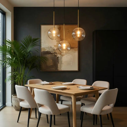 Glazen Hanglamp - Gouden Bol | Vaelorn