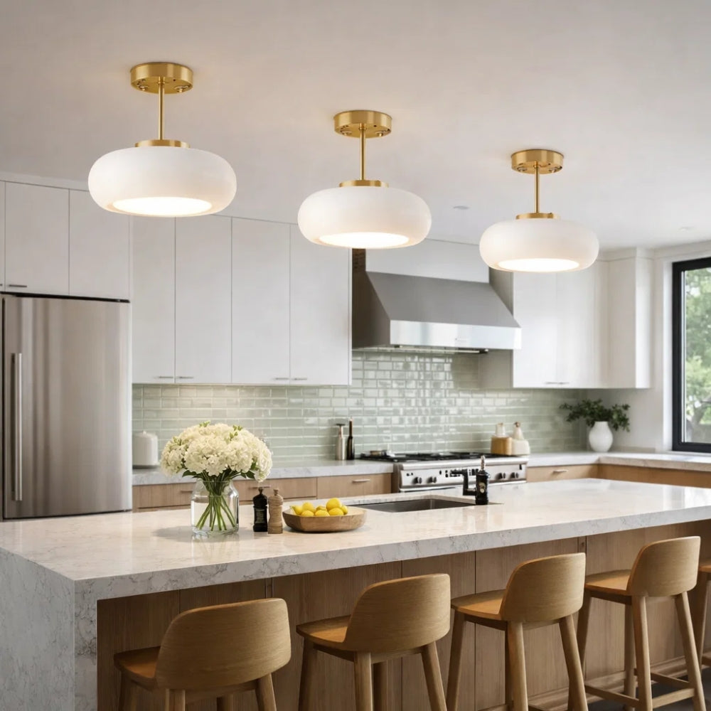 Luminaire Plafonnier - Globe Nordique Doré | Skandira -  |   Delvanie