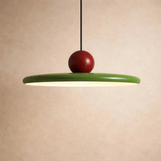 Luminaire Suspension Industriel - Disque Sculptural Laqué | Orbarys -  |   Delvanie