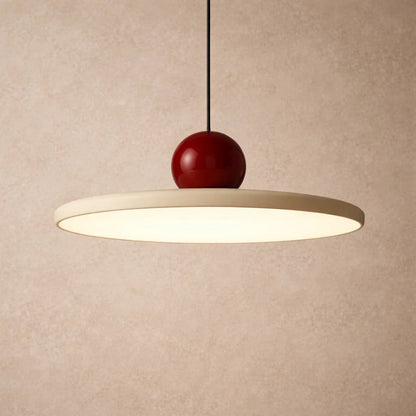 Luminaire Suspension Industriel - Disque Sculptural Laqué | Orbarys -  |   Delvanie