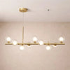 Luminaire Suspension Salle à Manger - Halo Linéaire Élégant | Aurelyn -  |   Delvanie