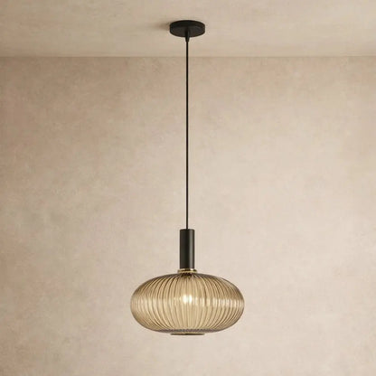 Luminaire Suspension Verre - Coloré Ondes Rétro | Chroméa -  |   Delvanie