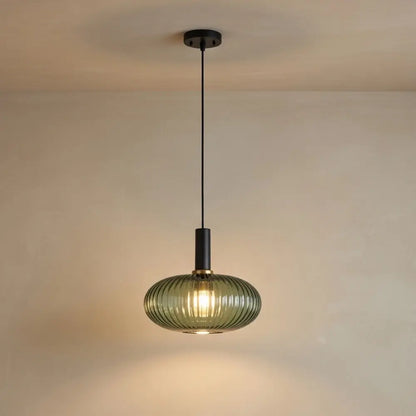 Luminaire Suspension Verre - Coloré Ondes Rétro | Chroméa -  |   Delvanie