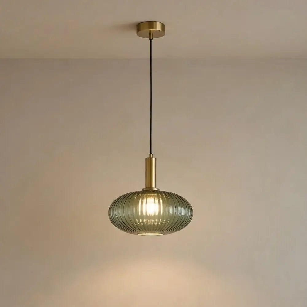 Luminaire Suspension Verre - Coloré Ondes Rétro | Chroméa -  |   Delvanie