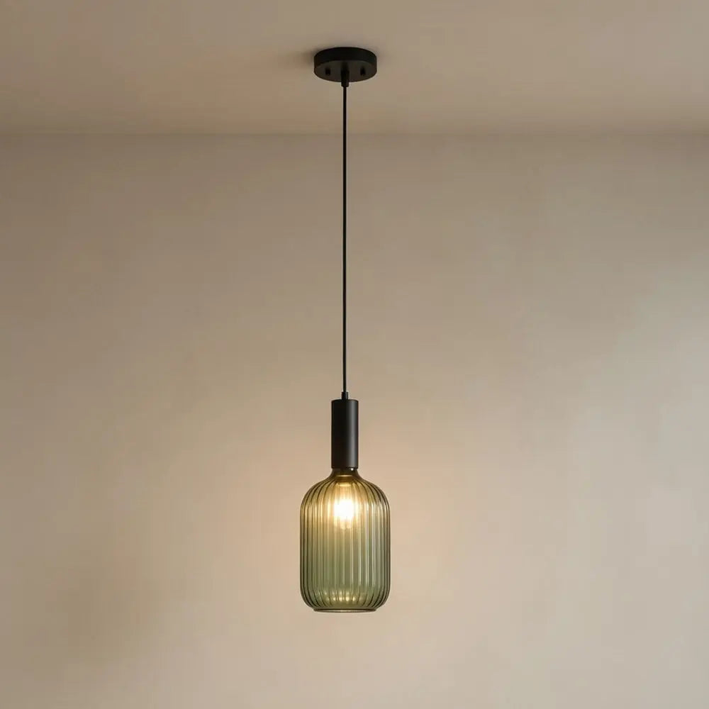 Luminaire Suspension Verre - Coloré Ondes Rétro | Chroméa -  |   Delvanie