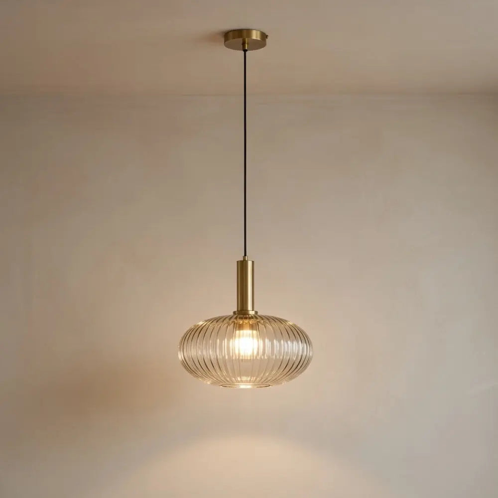 Luminaire Suspension Verre - Coloré Ondes Rétro | Chroméa -  |   Delvanie