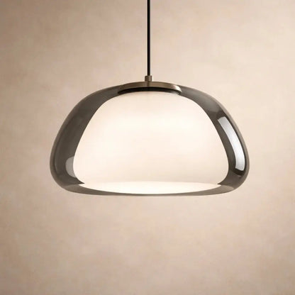 Luminaire Suspension Verre - Dôme Verre Givré | Elvarya -  |   Delvanie