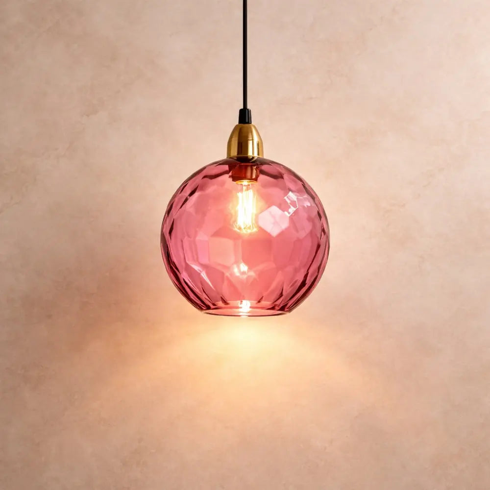 Luminaire Suspension Verre - Sphères Colorées | Calyvero -  |   Delvanie