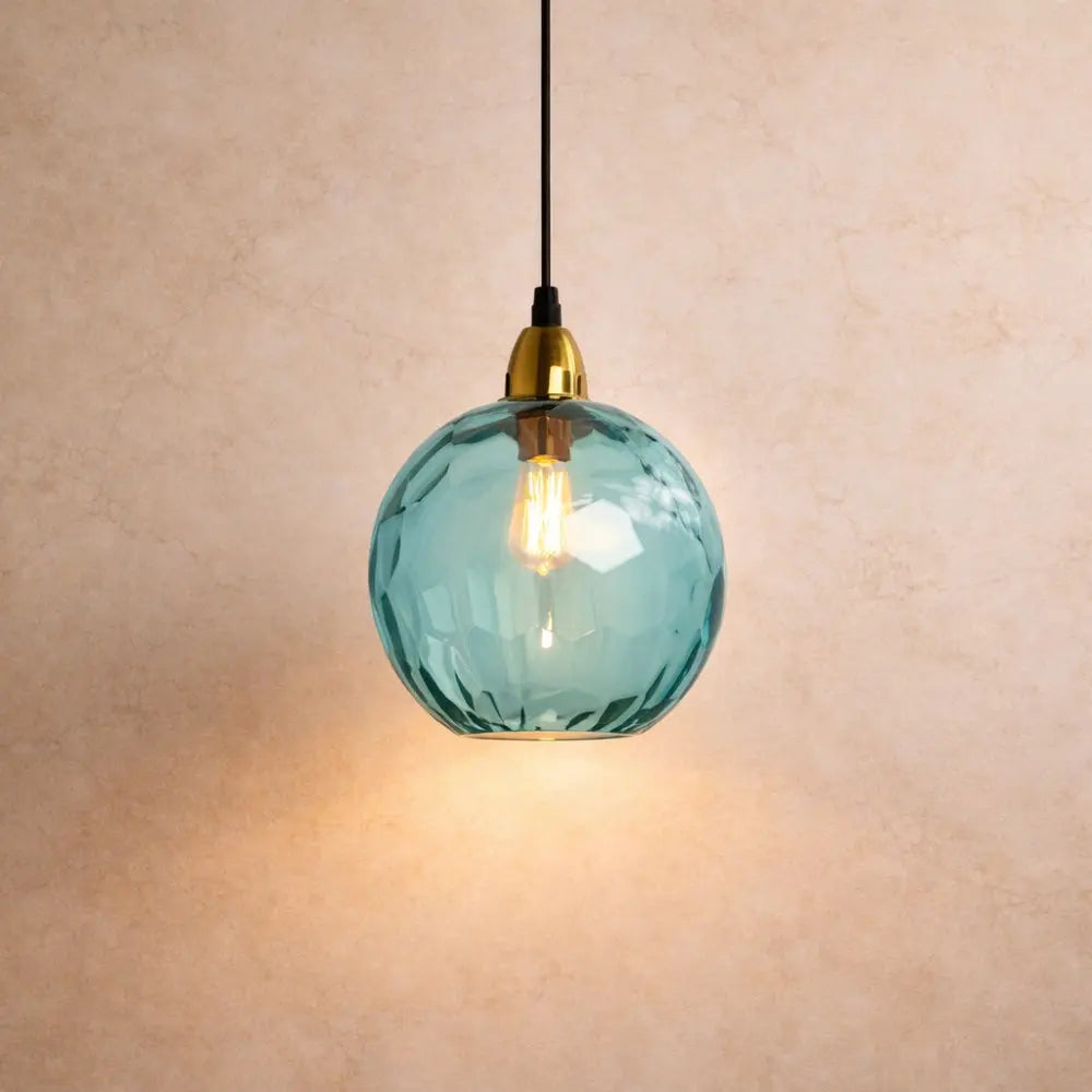 Luminaire Suspension Verre - Sphères Colorées | Calyvero -  |   Delvanie