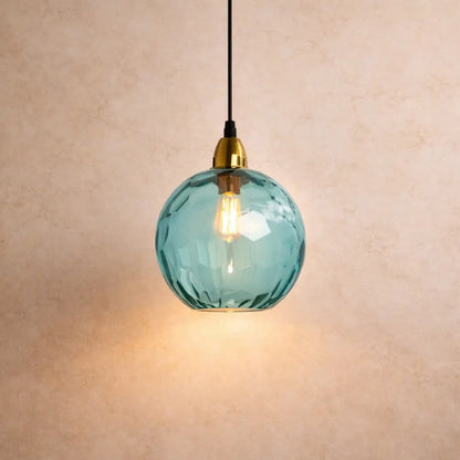 Luminaire Suspension Verre - Sphères Colorées | Calyvero -  |   Delvanie