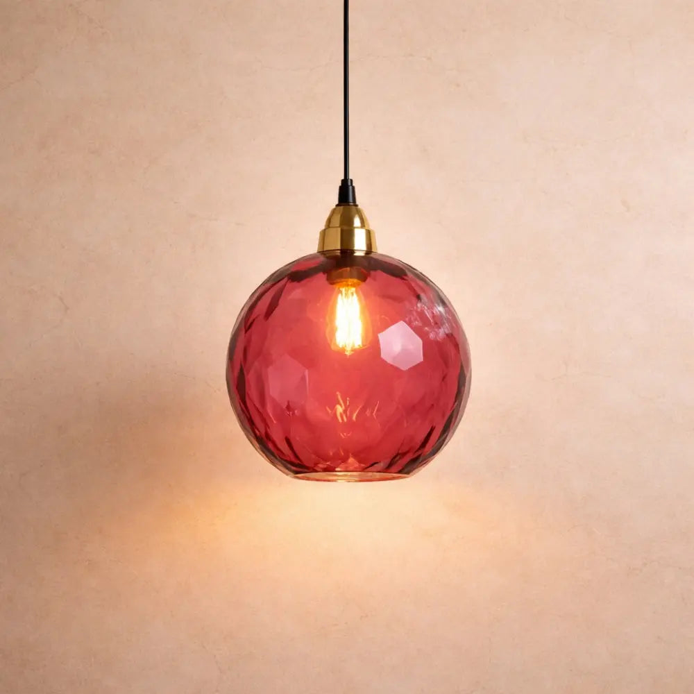 Luminaire Suspension Verre - Sphères Colorées | Calyvero -  |   Delvanie